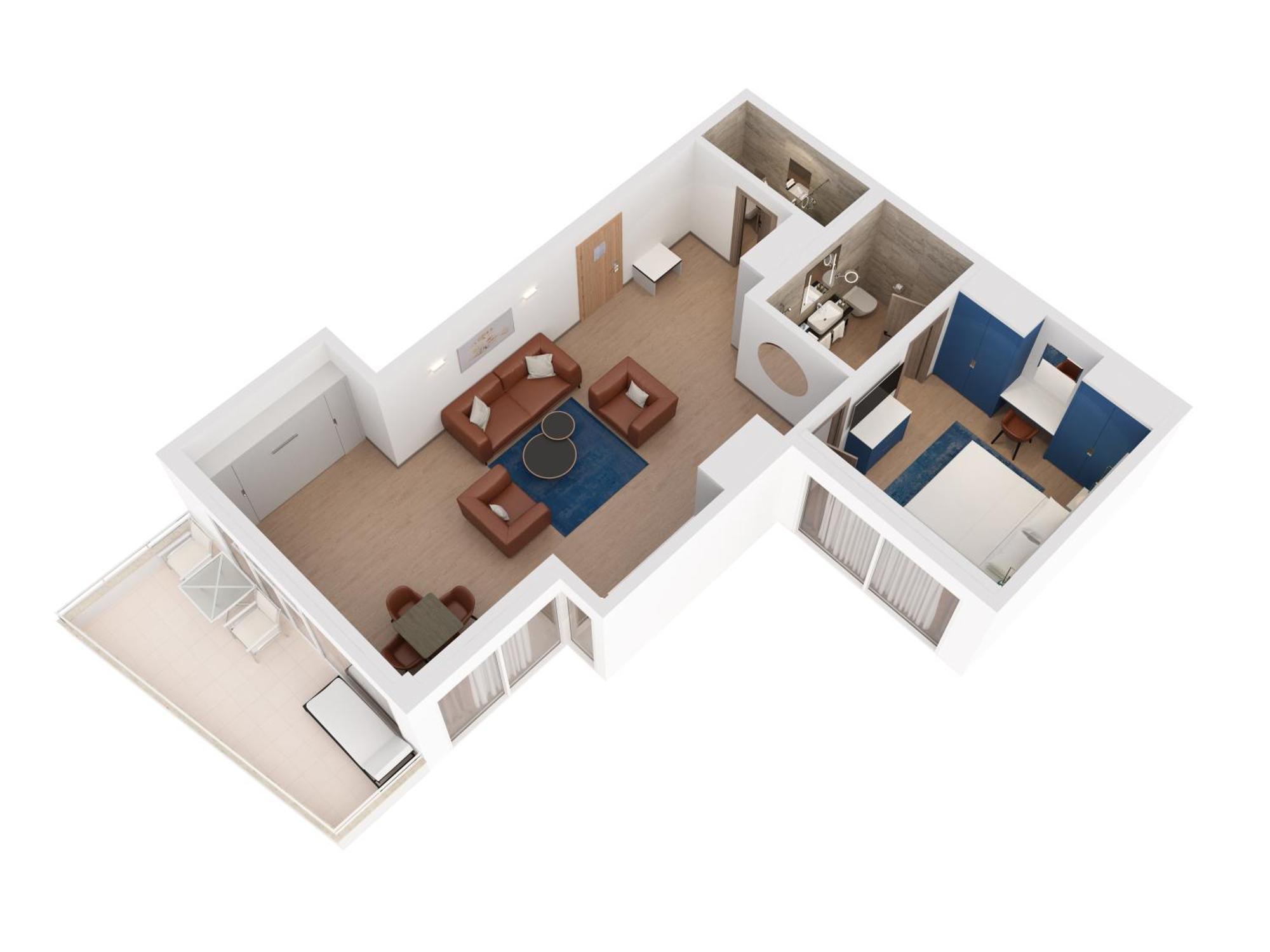 Hilton Rijeka Costabella Beach Resort And Spa Стая снимка 3D floor plan