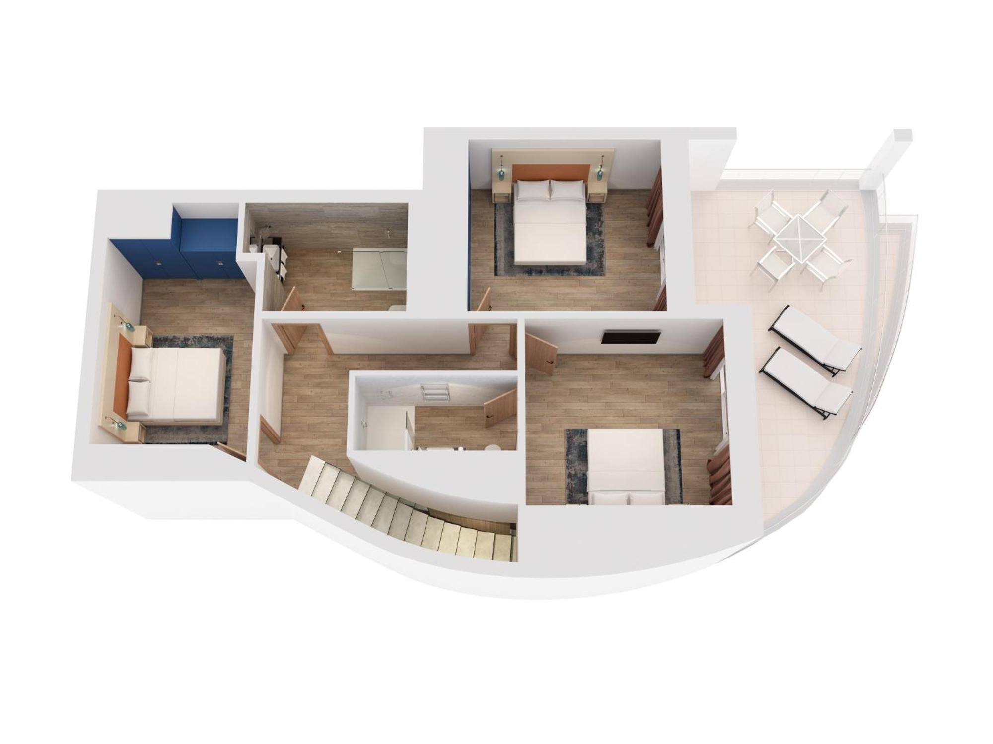 Hilton Rijeka Costabella Beach Resort And Spa Стая снимка 3D floor plan
